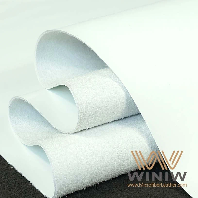 White Microfiber for Safety Shoes 